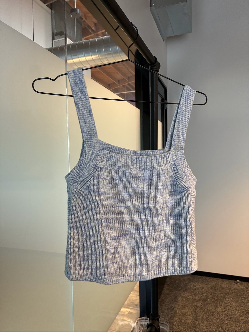 Reformation Heathered Sky Blue Ribbed Tank